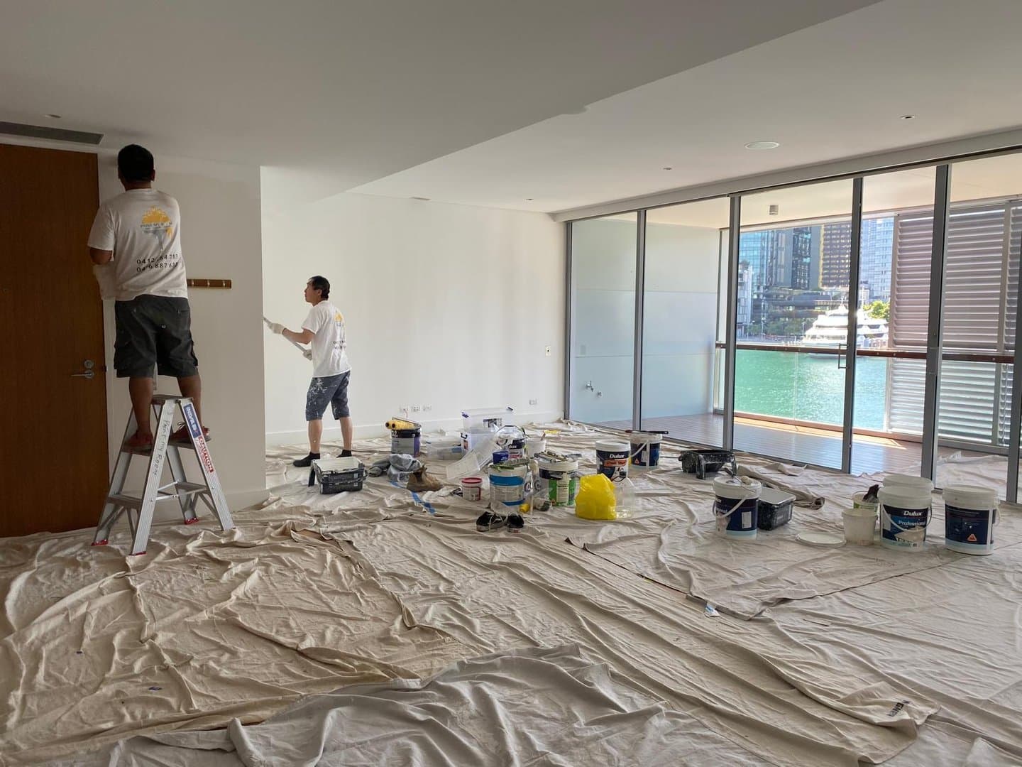 Painting and finishing a renovated room